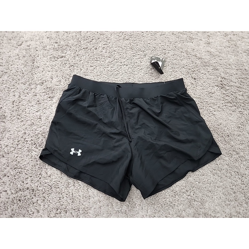 Under Armour Shorts Womens M Black HeatGear Loose Brief Lined Athletic NEW
